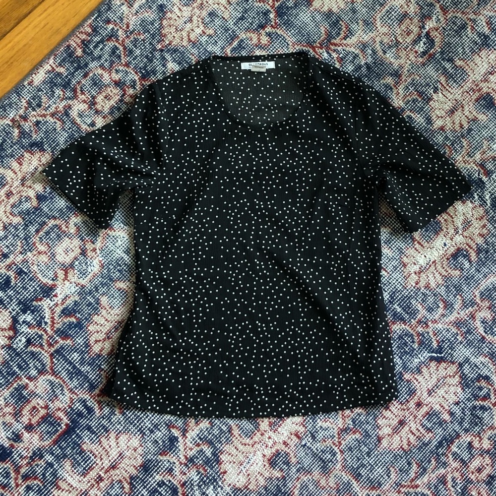 Asos short sleeve polka dot shirt